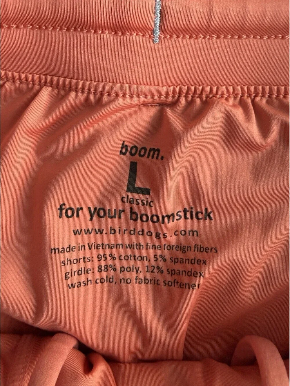 Birddogs Boomstick 6” Cotton Shorts Large Light Blue Coral Pink Liner Stretch